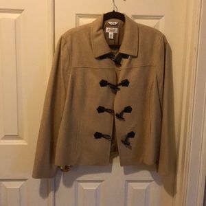 Talbots 💯% Pure Camel Hair Toggle Jacket, Sz 14